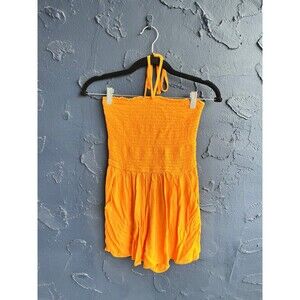 orange halter romper